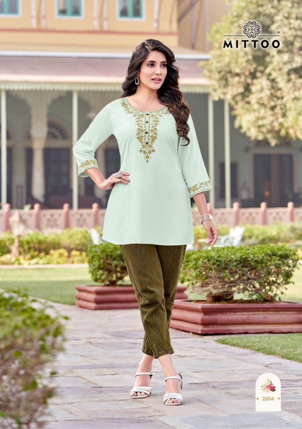 Mittoo Charmi Rayon Western Short Top Collection